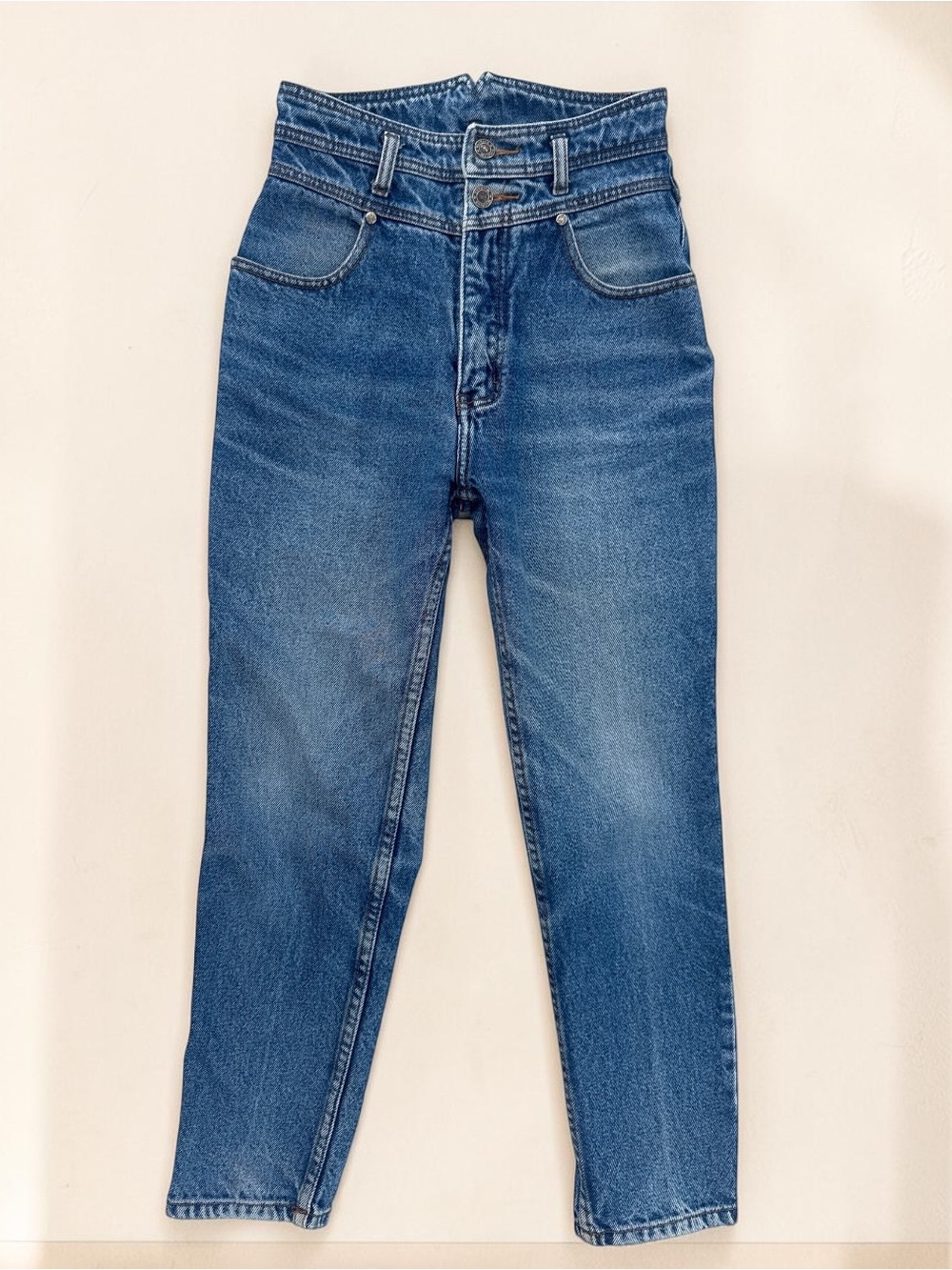 🔥 VINTAGE WEI PENG ASYMMETRICAL DOUBLE-BUTTON MOM JEANS 🔥